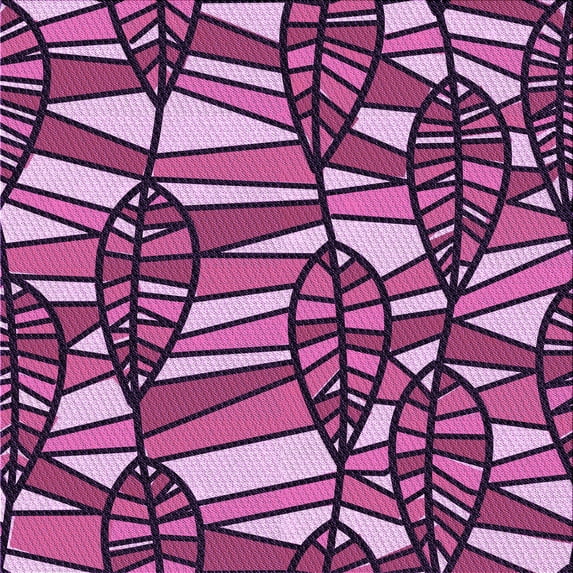 Ahgly Company Indoor Square Patterned Deep Mauve Purple Area Rugs, 7' Square