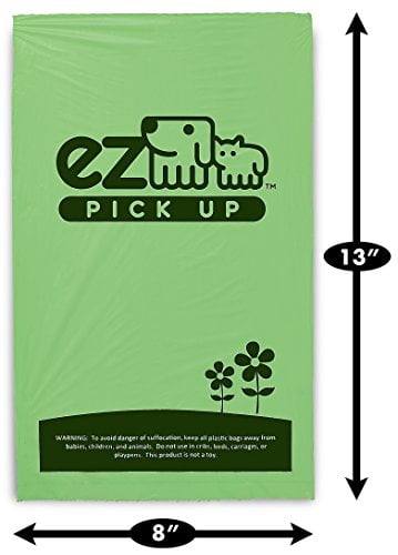 EZ 1000 Pet Waste Disposal Dog Poop Bags, Pickup Bags Green (Single roll, not on Small Rolls)