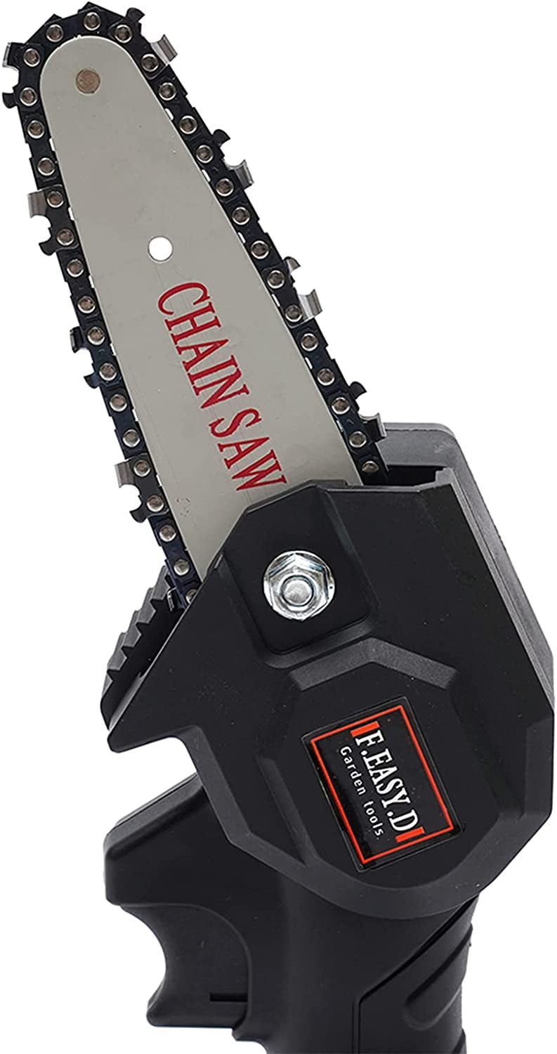 Mon Portable 4” 24V Battery Powered Chainsaw, Adjustable Speed, Lightweight