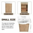 thumbnail image 4 of 23 inch Freestanding Bathroom Vanity with Sink, Modern Compact Vanity with Soft Close Doors, Small Space Bathroom Storage Cabinet, Imitative Oak, 4 of 8