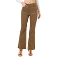 thumbnail image 1 of Pantalones Allegra K Pantalones acampanados de pana vintage Mujer Marrón M, 1 of 6
