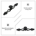 thumbnail image 2 of FUEENIRVA Set of 2 Black Zinc Alloy Dresser Knobs 13.2 x 0.79in Vintage Style Cabinet Drawer Pulls Home Decor, 2 of 8