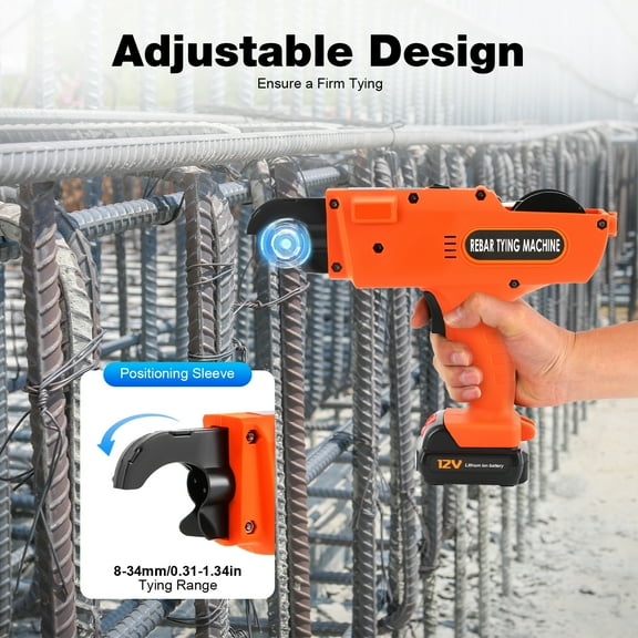 8-34mm Handheld Rebar Tie Gun Tier Machine Automatic Steel Bar Tying Tool&Wire for Construction Sites