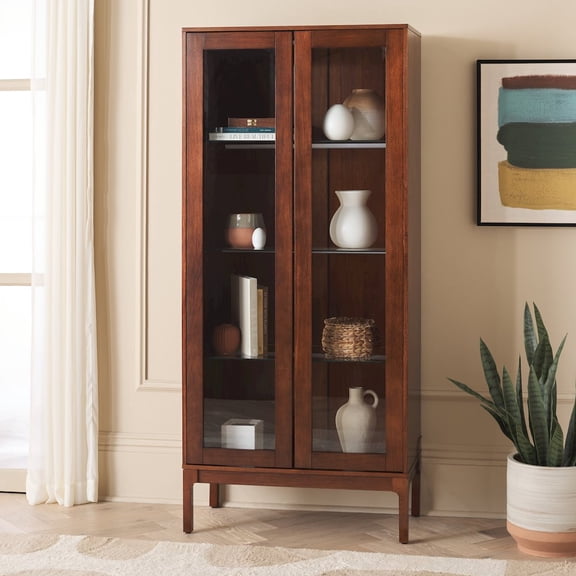 SEI Clairville Glass Door Curio Cabinet