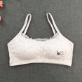 thumbnail image 2 of Girls Sports Bra Kids Girls Solid Adjustable Straps Training Bra Wire Free Stretchy Bralettes Soft Breathable Girls Sports Bras 10 Years-15 Years Grey, 2 of 6