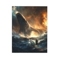 thumbnail image 2 of CozyNet A Vivid Depiction Of Jonah Emerging From The Whale, With Dramatic Light & Ocean Waves Wall Art Prints With Frame Canvas Perfect for Living Room & Bedroom, Ready to Hang, Wall Decor 16"x20", 2 of 10
