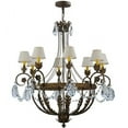 thumbnail image 4 of Meyda 142692 39 in. Antonia 8 Light with Crystals Chandelier, French Bronze - Victorian Fabric, 4 of 5