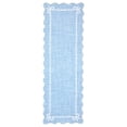 thumbnail image 4 of Nanan 2'x6' Scalloped Bow Border Area Rug, Modern Solid Washable Rug with Non Slip TPR Backing, Stain Resistant Low Pile Indoor Carpet Mat for Bedroom Hallway Nursery Decor, Blue, 4 of 7