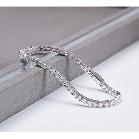 3.60 Ct Lab Created Diamond Tennis Bracelet Beautiful 7"3MM 14K White Gold Plated