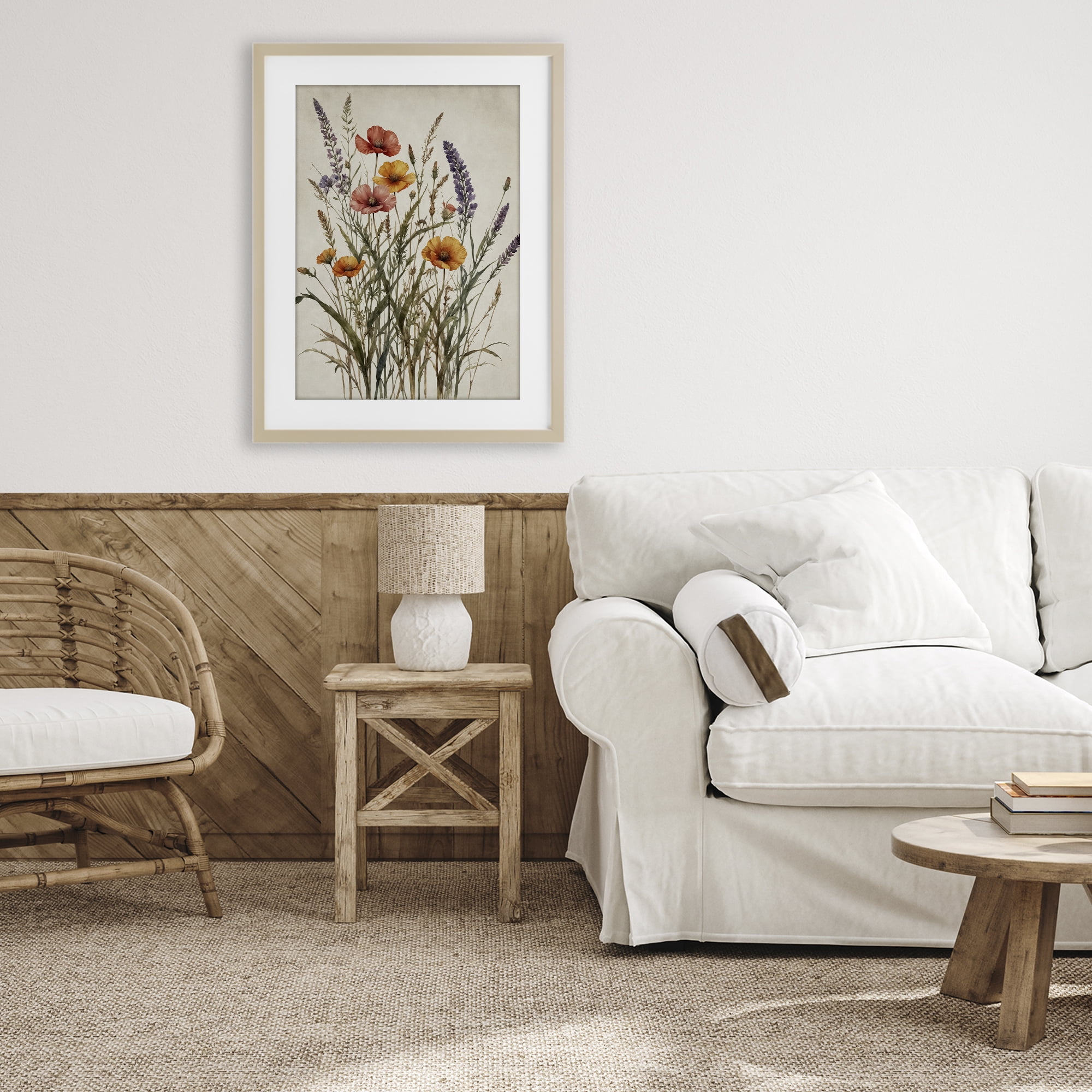 Stupell Industries Vintage Collection of Meadow Botanicals Birch Framed Print Under Glass, design by Nataly White