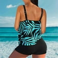 thumbnail image 7 of ibuvkizy Women Bikini Swim Top Tankinis Swimsuits for Women,Conservative Print Strappy Back Set Two Piece Swimsuits Swimdress Padded Swimsuit Tops Ladies Girls Summer, 7 of 7
