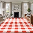 thumbnail image 2 of Rectangle Area Rug 5x8ft,Red Gingham Check Washable Carpet Non-Slip Runner Accent Rugs Indoor Floor Mat for Bedroom Living Room Decor,Gradient Buffalo Plaid, 2 of 9