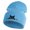 Carolina Blue, variant on Judging Cat Logo Embroidered 12 Cuff Long Beanie - Carolina Blue OSFM