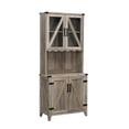 thumbnail image 3 of Home Source Grey Wash Bar Cabinet with Upper Glass Cabinet, 3 of 3