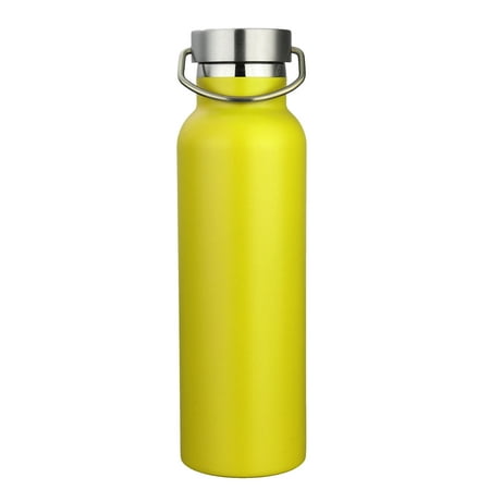 Sports Water Bottle, KINGSO 600ml Double Wall Vacuum Insulated Stainless Steel Water Bottle Sweat Proof Standard Mouth with BPA Free Screw Cap for Hot or Cold
