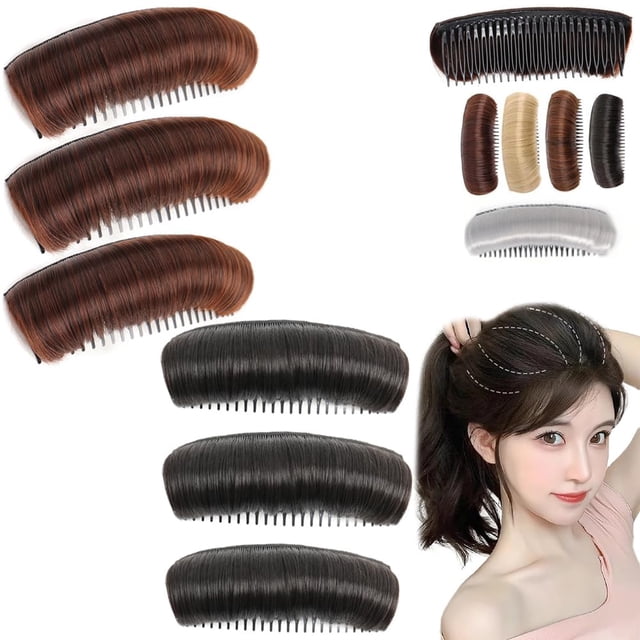 Almohadilla invisible para el cabello esponjoso, clip para el cabello falso invisible, clip para el cabello natural para volumen, herramienta de inserción de peinado, volumen esponjoso, almohadilla pa