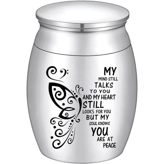Small Keepsake Urns for Human Ashes - 1.57 Inch Mini Cremation Urn for Ashes Stainless Steel Memorial Ashes Holder