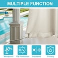 thumbnail image 6 of JIAN YA NA Outdoor Curtains for Patio - Blackout Waterproof Outside Curtains for Porch Pavilion Gazebo (2 Panel, 52 inx84in ,Creamy Beige), 6 of 12