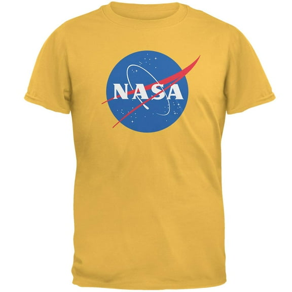 NASA Logo Mens T Shirt Honey SM