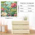 thumbnail image 3 of 6 Pieces of Kitchen Towels 11x11Inch Kitchen Dish Cloths Kitchen Dish Towels Reuseable Cleaning Cloths Colorful Garden Lotus, 3 of 9