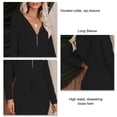 thumbnail image 5 of Vestido De Sudadera Con Capucha De Manga Larga Vestido Con Cuello En V Con Capucha Vestido De Sudadera Con Capucha De Manga Larga Cierre De Cremallera Diseño Con Cordón En La ANGGREK Otros, 5 of 5