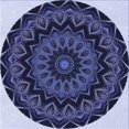 thumbnail image 1 of Ahgly Company Machine Washable Indoor Square Transitional Purple Mimosa Purple Area Rugs, 5' Square, 1 of 7