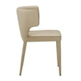 thumbnail image 2 of Elite Living Extended Wingback Modern Leather Dining Chair Taupe, 2 of 4