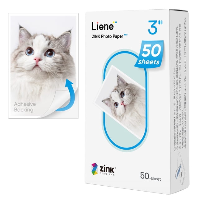 Papel fotográfico Zink Liene Premium de 2 x 3 pulgadas para miniimpresora Kiwi
