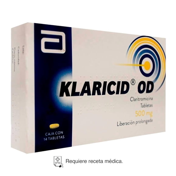Klaricid OD Claritromicina 500 mg 14 tabletas