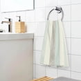 thumbnail image 6 of SKYSONIC 2 PCS Hand Towels, Turquoise Beige Striped Pattern 16 x 28 Inch Soft Highly Absorbent Cotton Bathroom Towels for Bathroom Ktichen Travel SPA Gym, 6 of 7