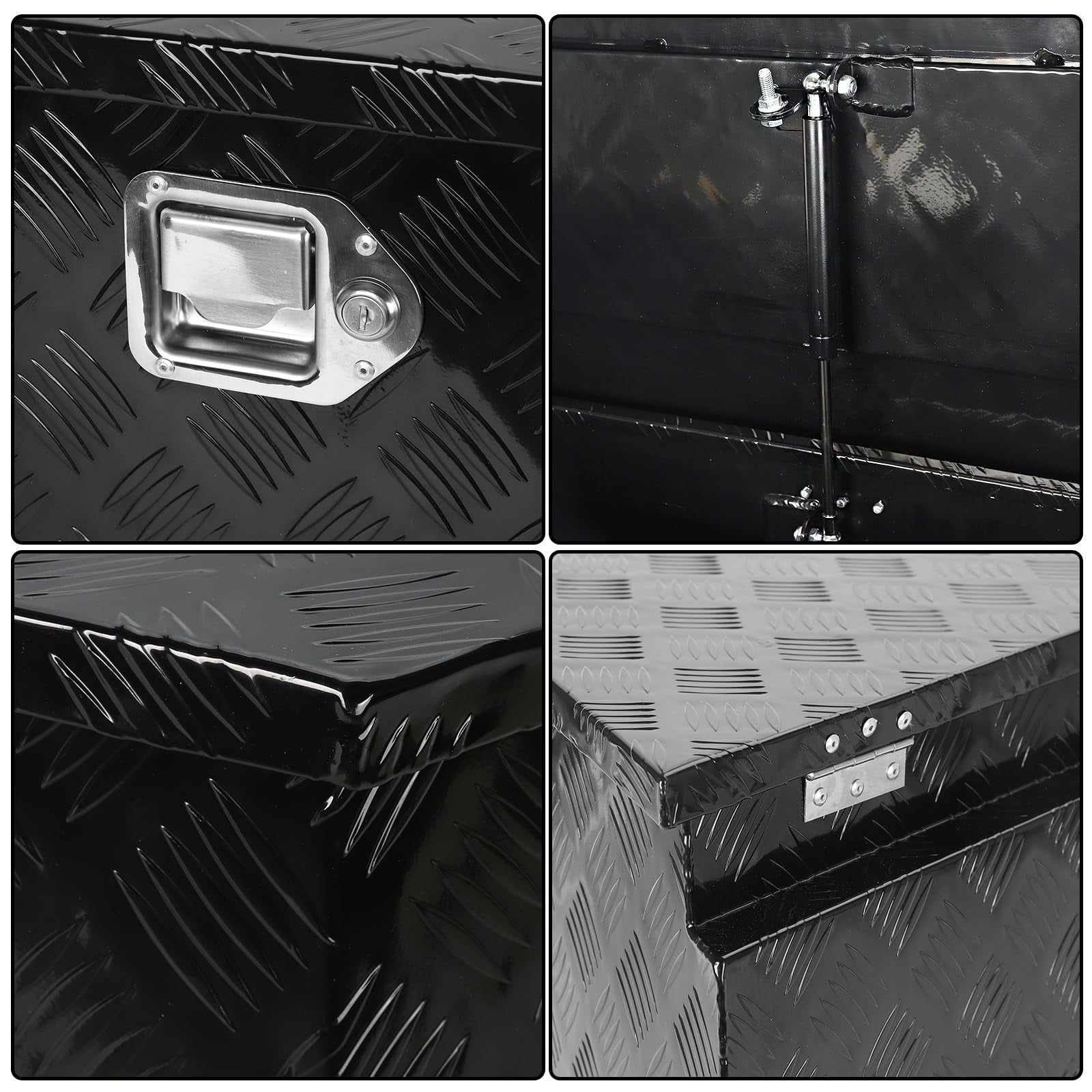 confote Heavy Duty Tool Boxes and Organizers, Aluminum Black, ‎18.92 lbs