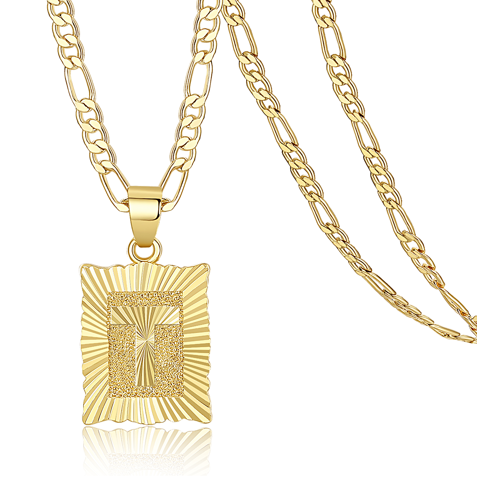 wowshow Gold Necklace for Men, Initial 