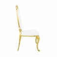 thumbnail image 3 of ACME Fallon Side Chair(Set-2) in White PU & Mirroed Gold Finish, 3 of 3
