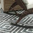 thumbnail image 4 of Aimee Lii Adirondack Chair, Outdoor Wicker Rocking Chair with High Back, Seat Cushion, and Pillow, Outdoor Patio Furniture for Poolside, Deck, Porch, Balcony, Cream White, 4 of 11