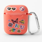 Claire's Coral Y2K Silicone Earbud Case Cover - Compatible with Apple® AirPods