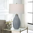 thumbnail image 4 of Maklaine Farmhouse Steel and Ceramic Table Lamp in Blue Finish, 4 of 7