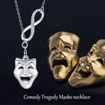 thumbnail image 6 of Tragedy Comedy Masks Necklace 925 Sterling Silver Mask Pendant Jewelry Gifts for Women, 6 of 6