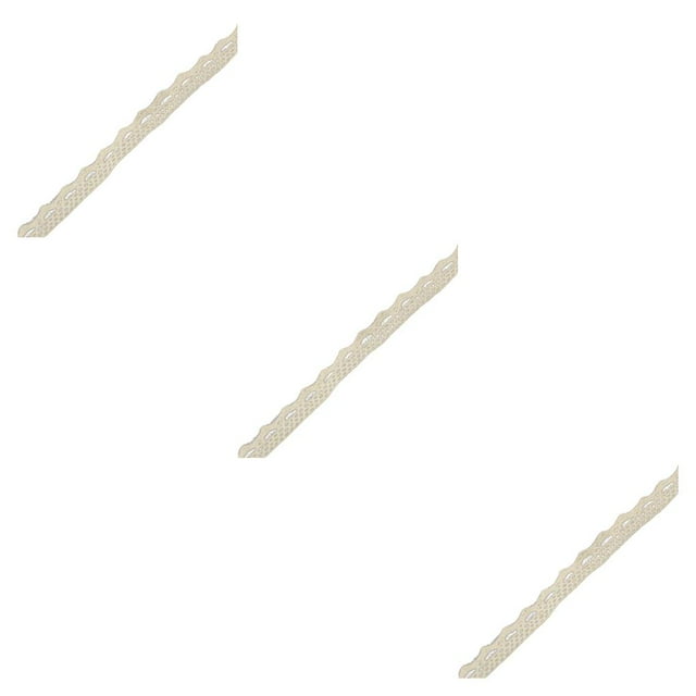 Ruiboury 1 Roll Lace Ribbons Exquisite Useful Cotton Stylish DIY Craft Creative Sewing Accessory Good-looking Lace Trim Type4 3Set