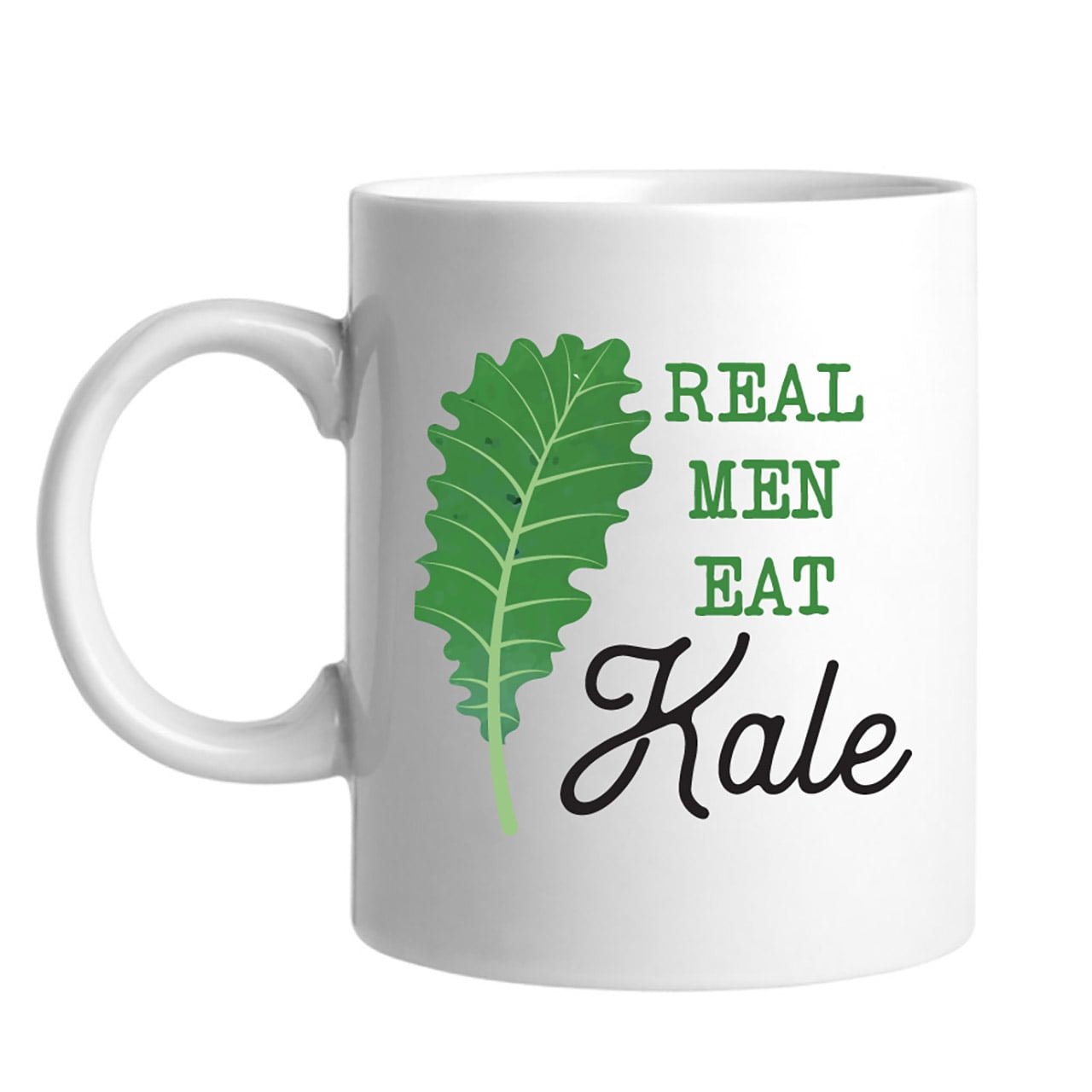 Download Real Men Eat Kale Vegan 11oz Ceramic White Coffee Mug ...