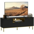thumbnail image 1 of HOMCOM TV Console with RGB LED Lights, TV Unit for TVs up to 50 Inch, Black, 1 of 10