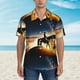 thumbnail image 2 of Balery Azure Sky Western Desert Cowboy Camisas hawaianas de manga corta para hombre, camisas playeras de corte holgado, camisas de vacaciones con botones,Large, 2 of 7