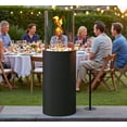 thumbnail image 5 of Large Standing Fire Pit with Decorated Stones - 100% Safe Burn, 3 Hrs Burning Time for One Gel Can, Compatible with Can Size at 3.5" D x 4" W x 4" H - Modern Décor for Home, Balcony & Weddings, 5 of 8