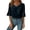 Dark Blue, variant on Blouses for Women Casual 3/4 Sleeve Bell Top Ladies Business Work Shirt Fashion Clothing