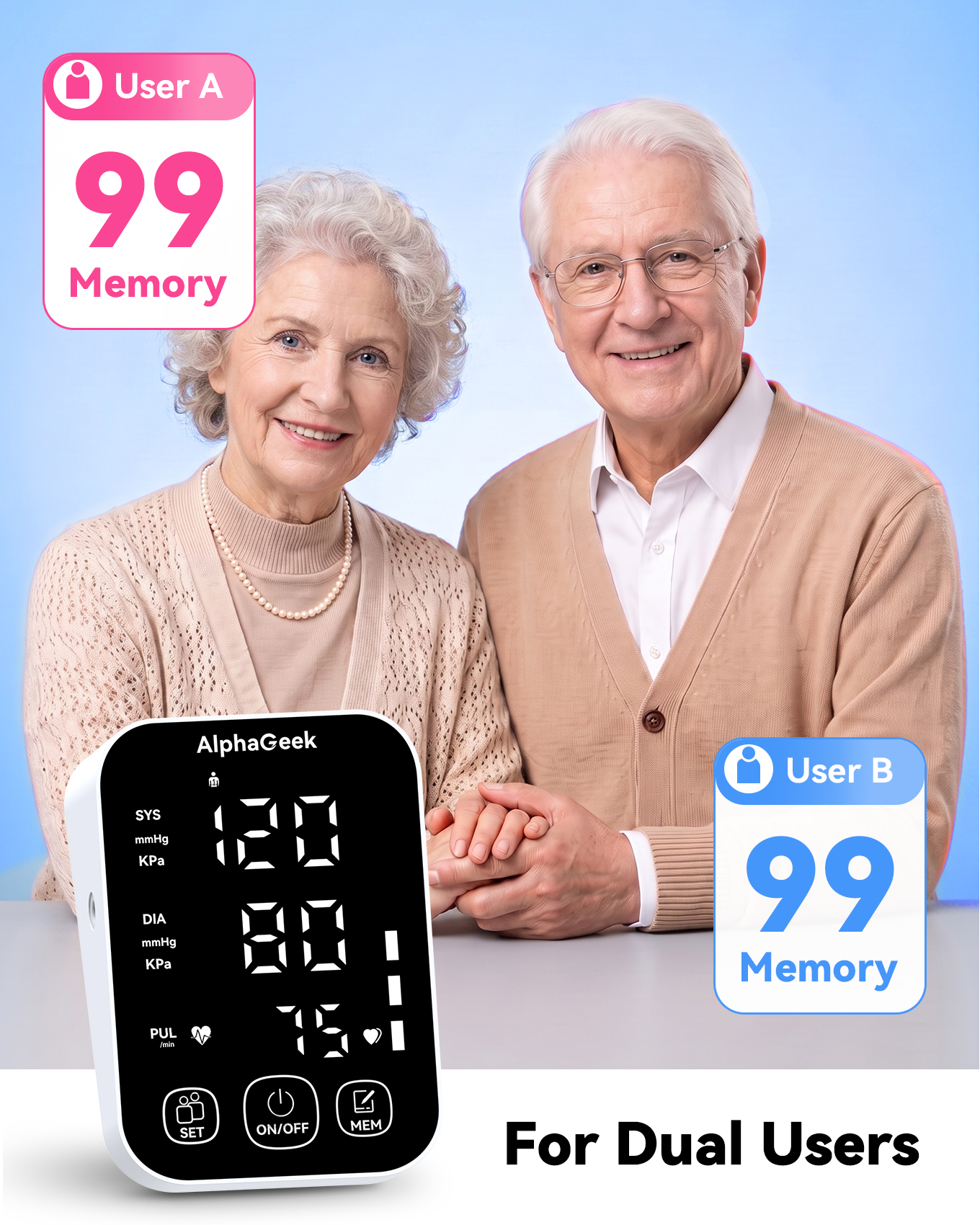 AlphaGeek Upper Arm Blood Pressure Monitor with Voice photo 3
