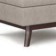thumbnail image 6 of Trent Home 34" Linen Look Fabric Coffee Table Ottoman in Natural, 6 of 7