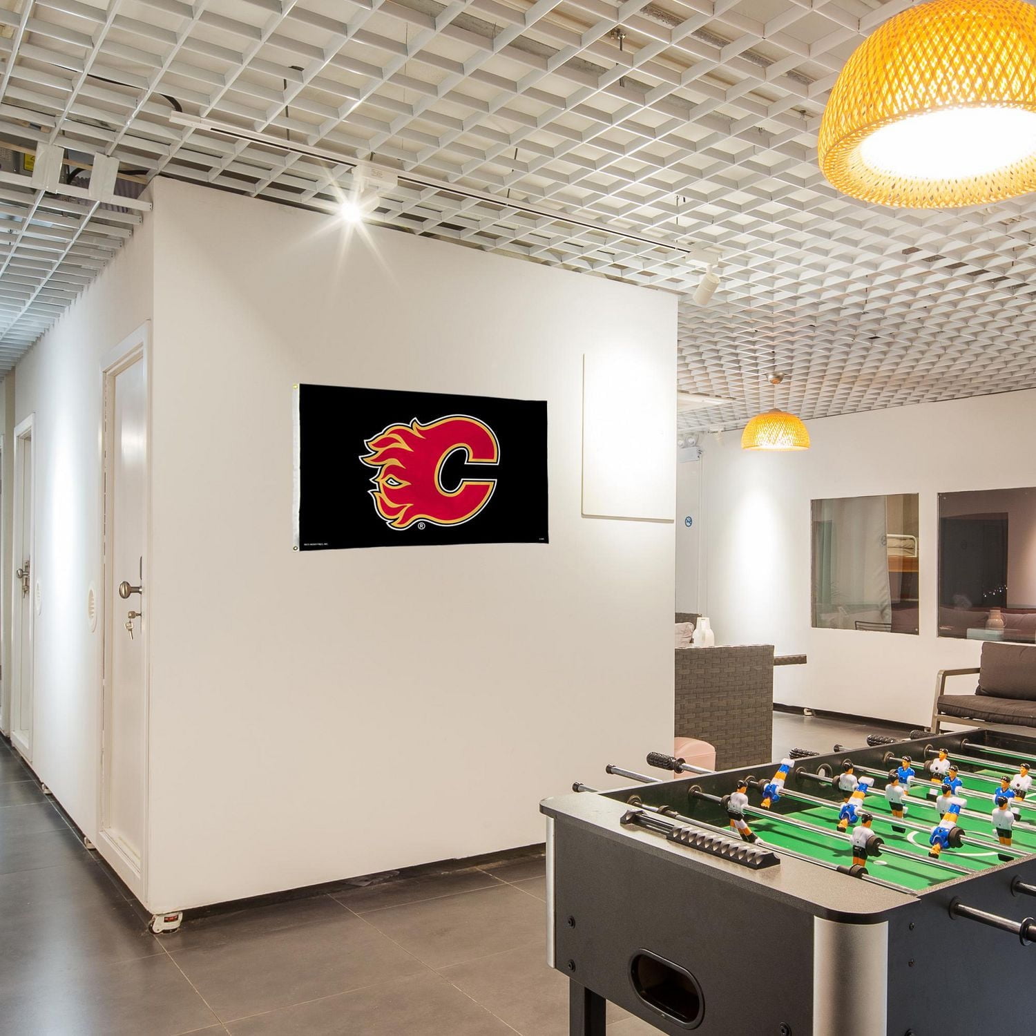 Drapeau des Flames de Calgary de la LNH de GTEI