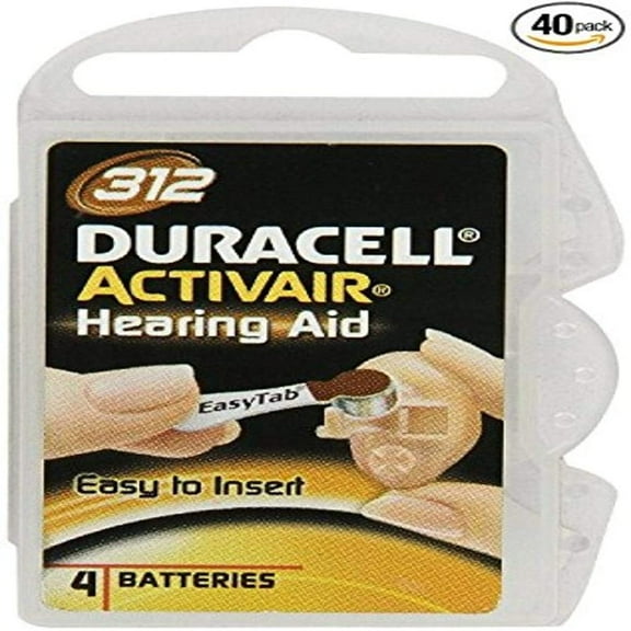 Duracell Hearing Aid Batteries Size 312 pack 40 batteries