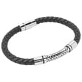 thumbnail image 2 of Pulsera de cuero de PU trenzada a la moda para hombre, pulsera elegante Simple, accesorio de joyería, 2 of 8