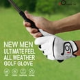 thumbnail image 4 of FINGER TEN Golf Gloves Men Right Handed Golfer 2 Pack Soft Leather All Weather Grip Comfortable Glove Size Small Medium ML Large XL, 4 of 6
