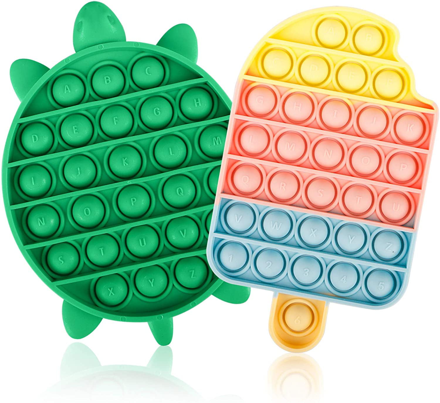 2PCS Sensory Fidget Toy Push Bubble Squeeze Reliever Stress for ADHD Autism Toys 
